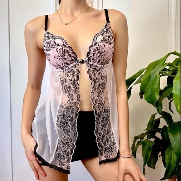 💜La Senza Lace Babydoll Dress Size Small - Picture 5 of 8